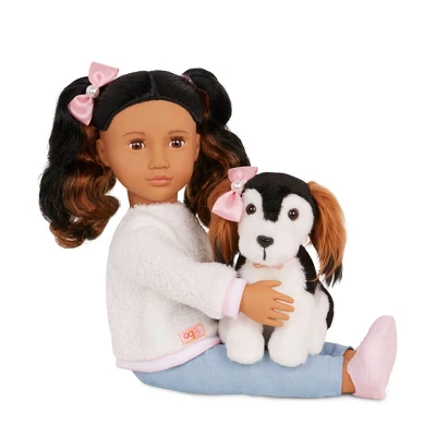Our Generation Nastassia & Angel 18" Doll & Pet Puppy Set 2 Our Generation Nastassia & Angel 18" Doll & Pet Puppy Set - Image 2