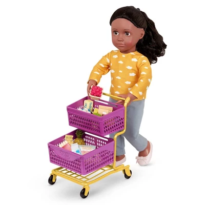 Our Generation At The Market Shopping Cart Purple & Yellow Accessory Set For 18" Dolls 2 Our Generation At The Market Shopping Cart Purple & Yellow Accessory Set For 18" Dolls - Image 2