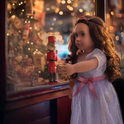 Our Generation Clara With Mini Nutcracker 18" Ballerina Doll 1 Our Generation Clara With Mini Nutcracker 18" Ballerina Doll