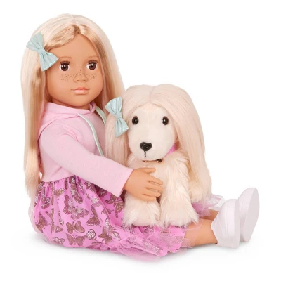 Our Generation Hattie & Bella 18" Doll & Pet Puppy Set 2 Our Generation Hattie & Bella 18" Doll & Pet Puppy Set - Image 2