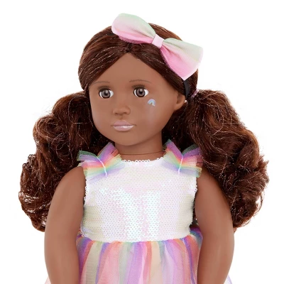Our Generation Revery 18" Fashion Doll With Rainbow Dress 1 Our Generation Revery 18" Fashion Doll With Rainbow Dress
