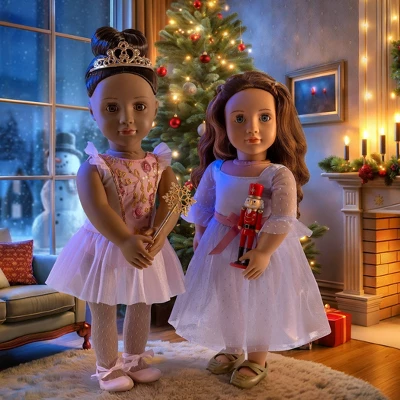 Our Generation Clara With Mini Nutcracker 18" Ballerina Doll 2 Our Generation Clara With Mini Nutcracker 18" Ballerina Doll - Image 2