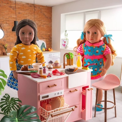 Our Generation Kitchen Island With Accessories For 18" Dolls 1 Our Generation Kitchen Island With Accessories For 18" Dolls