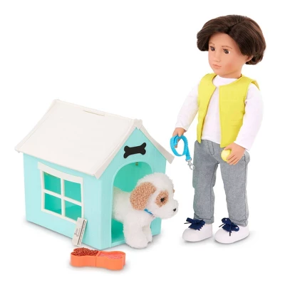 Our Generation Puppy Place Pet Dog Plush & Dog House Accessory Set For 18'' Dolls 1 Our Generation Puppy Place Pet Dog Plush & Dog House Accessory Set For 18'' Dolls