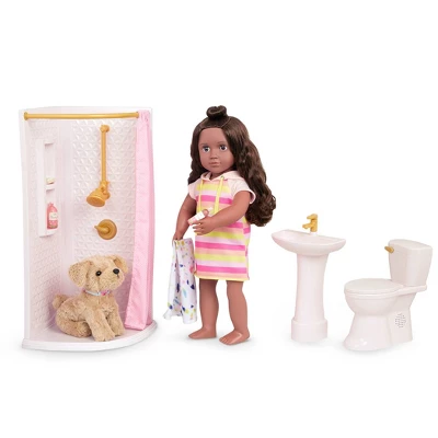 Our Generation Sweet Bathroom Accessory Set For 18" Dolls 1 Our Generation Sweet Bathroom Accessory Set For 18" Dolls