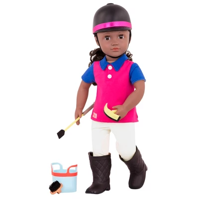 Our Generation Rashida With Book & Outfit 18" Posable Horseback Riding Doll 3 Our Generation Rashida With Book & Outfit 18" Posable Horseback Riding Doll - Image 3
