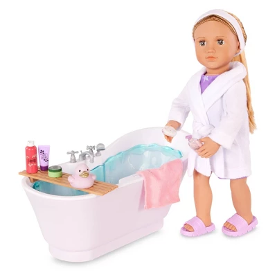 Our Generation Bubbly Bathtime Bathtub With Water Sounds Dollhouse Accessory Set For 18'' Dolls 3 Our Generation Bubbly Bathtime Bathtub With Water Sounds Dollhouse Accessory Set For 18'' Dolls - Image 3