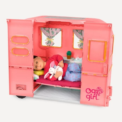 Our Generation RV Seeing You Camper For 18" Dolls - Pink 2 Our Generation RV Seeing You Camper For 18" Dolls - Pink - Image 2