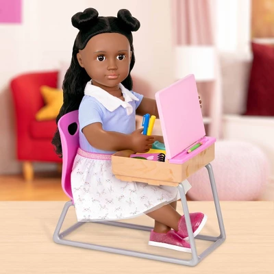 Our Generation Flying Colors School Desk & Supplies Accessory Set For 18" Dolls 1 Our Generation Flying Colors School Desk & Supplies Accessory Set For 18" Dolls