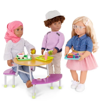 Our Generation Cafeteria Table School Accessory Set For 18" Dolls 2 Our Generation Cafeteria Table School Accessory Set For 18" Dolls - Image 2