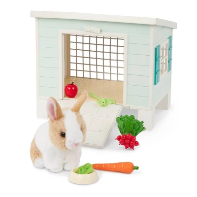Our Generation Bunny Hutch House & Pet Rabbit Plush Accessory Set For 18'' Dolls 3 Our Generation Bunny Hutch House & Pet Rabbit Plush Accessory Set For 18'' Dolls - Image 3
