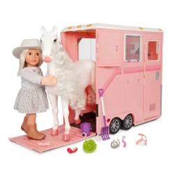Our Generation Mane To Travel Horse Trailer Accessory Set For 18'' Dolls