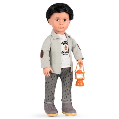 Our Generation 18" Boy Doll Camping Outfit With Light-up Lantern - Campsite Delight 2 Our Generation 18" Boy Doll Camping Outfit With Light-up Lantern - Campsite Delight - Image 2