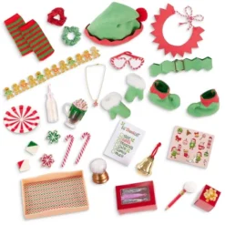 Our Generation Holiday Elf Surprise Advent Calendar Christmas Countdown Accessories For 18" Dolls: Includes 31 Doll Size Items
