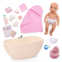 Our Generation Baby Doll Lacy & Bathtime Set Bathtub With Real Water Sounds, Potty & Accessories -Our Generation GUEST 9a61f797 6eb0 4aa9 af07 d06087256f38