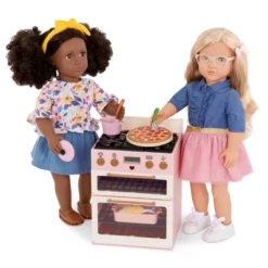 Our Generation Make & Bake Stove With Oven & Cooking Sounds Accessory Set For 18" Dolls
