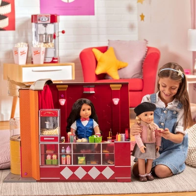 Our Generation Movie Theater Playset With Electronics For 18" Dolls - OG Cinema 1 Our Generation Movie Theater Playset With Electronics For 18" Dolls - OG Cinema