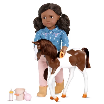 Our Generation 18" Equestrian Doll & Horse Set - Daveen With Foal 1 Our Generation 18" Equestrian Doll & Horse Set - Daveen With Foal