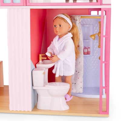 Our Generation Lovely Loft Dollhouse & Furniture Playset For 18" Dolls: Includes 63-Piece Accessories Set 6 Our Generation Lovely Loft Dollhouse & Furniture Playset For 18" Dolls: Includes 63-Piece Accessories Set - Image 6