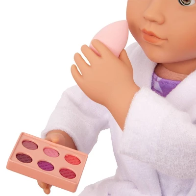 Our Generation Fabulous Fun Pink Vanity Table & Chair Dollhouse Accessory Set For 18'' Dolls 2 Our Generation Fabulous Fun Pink Vanity Table & Chair Dollhouse Accessory Set For 18'' Dolls - Image 2