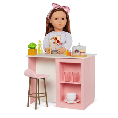 Our Generation Kitchen Island With Accessories For 18" Dolls 2 Our Generation Kitchen Island With Accessories For 18" Dolls - Image 2