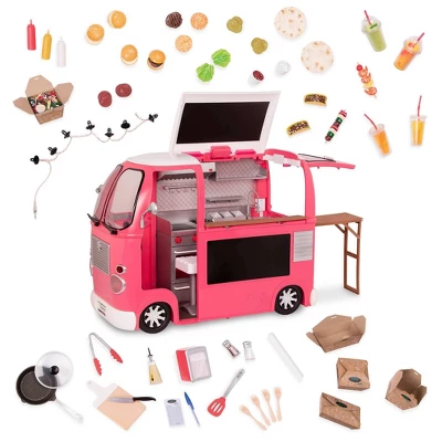 Our Generation Grill To Go Food Truck Playset With Electronics For 18" Dolls - Pink 6 Our Generation Grill To Go Food Truck Playset With Electronics For 18" Dolls - Pink - Image 6