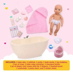 Our Generation Baby Doll Lacy & Bathtime Set Bathtub With Real Water Sounds, Potty & Accessories -Our Generation GUEST b0f74b06 85f1 448e a9ce 40b78f58825a