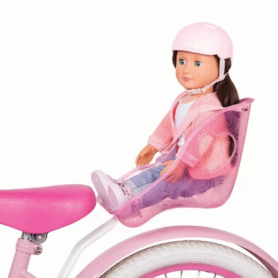 Our Generation Carry Me Doll Bike Seat Carrier & Pink Helmet Accessory Set For 18'' Dolls 1 Our Generation Carry Me Doll Bike Seat Carrier & Pink Helmet Accessory Set For 18'' Dolls