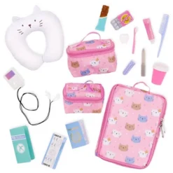 Our Generation Purrfectly Packed Kitty-Print Luggage & Accessories Set For 18" Dolls: Travel Theme, 19 Pieces 7 Our Generation Purrfectly Packed Kitty-Print Luggage & Accessories Set For 18" Dolls: Travel Theme, 19 Pieces -Our Generation GUEST c30864b5 3822 45af 85f1 01a372d800a3