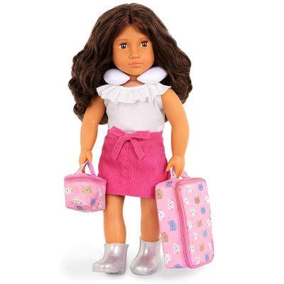 Our Generation Purrfectly Packed Kitty-Print Luggage & Accessories Set For 18" Dolls: Travel Theme, 19 Pieces 1 Our Generation Purrfectly Packed Kitty-Print Luggage & Accessories Set For 18" Dolls: Travel Theme, 19 Pieces