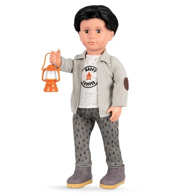 Our Generation 18" Boy Doll Camping Outfit With Light-up Lantern - Campsite Delight 1 Our Generation 18" Boy Doll Camping Outfit With Light-up Lantern - Campsite Delight