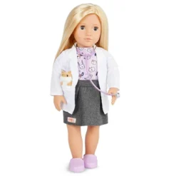 Our Generation Noemie With Plush Hamster 18" Pet Care Vet Doll