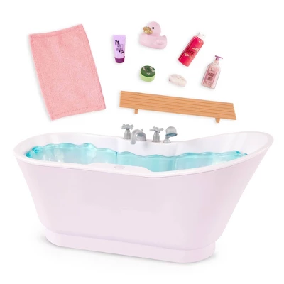 Our Generation Bubbly Bathtime Bathtub With Water Sounds Dollhouse Accessory Set For 18'' Dolls 6 Our Generation Bubbly Bathtime Bathtub With Water Sounds Dollhouse Accessory Set For 18'' Dolls - Image 6