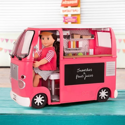 Our Generation Grill To Go Food Truck Playset With Electronics For 18" Dolls - Pink 3 Our Generation Grill To Go Food Truck Playset With Electronics For 18" Dolls - Pink - Image 3